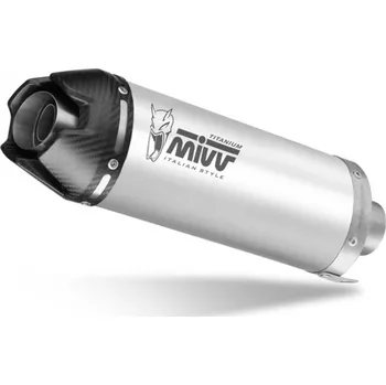 Výfuk pro motocykl Výfuk kompletní 2x1 MIVV AK-1 Y.084.K4K Titan s uhlíkovým krytem