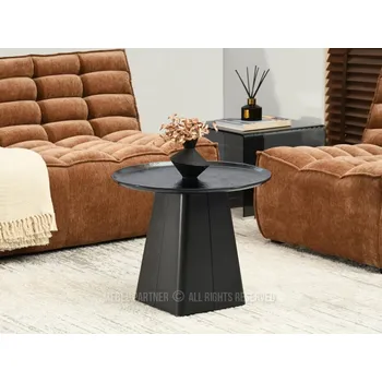 Konferenční stolek Designový konferenční stolek HAPR - kouřové sklo / černý