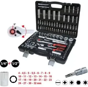 Gola sada Ks Tools - Gola sada 1/4"+1/2", 108 ks