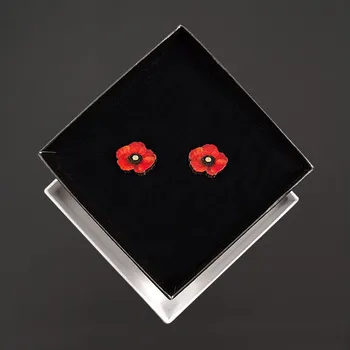 Náušnice AMADEA Dřevěné náušnice vlčí mák, 1 cm, český výrobek