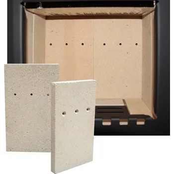 Krbová kamna Thorma šamotová deska s otvory 330x200x25 mm