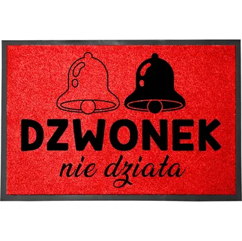 Rohožka VCHODOVÁ ROHOŽKA ČERVENÁ 40X60 CM | ZVONEK NEFUNGUJE