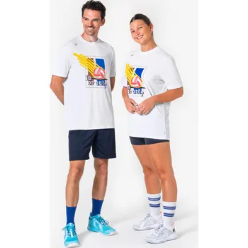 Pánské tričko KIPSTA Unisex volejbalové tréninkové tričko VB S BÍLÁ|ČERVENÁ