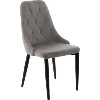 Jídelní židle LOUIS QUILTER sametová šedá 849010