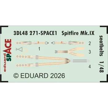 Plastikový model 1/48 Spitfire Mk.IX seatbelts SPACE