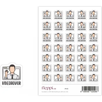 samolepka Fleppi Samolepky Videohovor (muž)