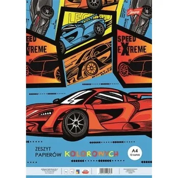 Barevný papír A4, křídový obal UNIPAP, vystřihovánky, 10 listů