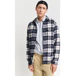 KOŠILE GANT REG FLEECE LINED FLANNEL OVERSHIRT EVENING BLUE