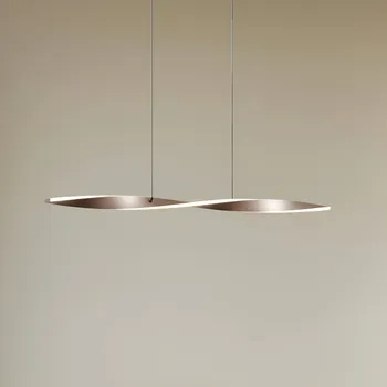 Lindby LED závěsné světlo Jaren, černá/hnědá, 100 cm, CCT - Stropní držák – délka 39 cm, šířka 5,5 cm, výška 4 cm hnědá, černá 1 x 25 W LED - Doprava zdarma