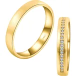 Olivie Snubní stříbrný prsten MATTE GOLD 7482