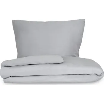 Povlečení Kvalitex satén povlečení Luxury Collection světle šedé 140x200 70x90 Bettwäschegröße: 1+2, 220x200, 70x90cm