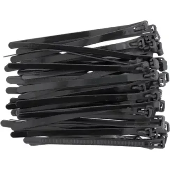 Stahovací páska Yato - Páska stahovací černá rozpínací 150x7.6mm 50ks