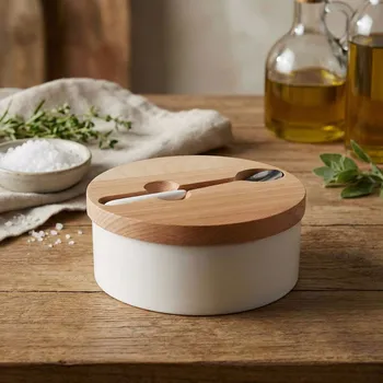 Cukřenka Porcelánová cukřenka s lžičkou BAMBOO bílá