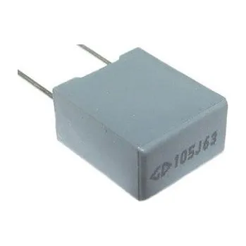 Kondenzátor 1u/63V CF3, svitkový kondenzátor radiální RM7,5