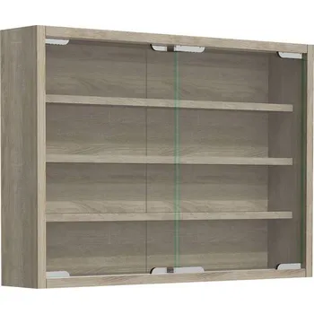 VCM Agisa M nástěnná vitrína, dub sonoma