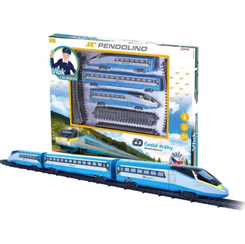Vláček a vláčkodráha _Ostatní 1_ Vlak ČD SC České Dráhy Super City Pendolino s kolejemi na baterie Světlo Zvuk 206380
