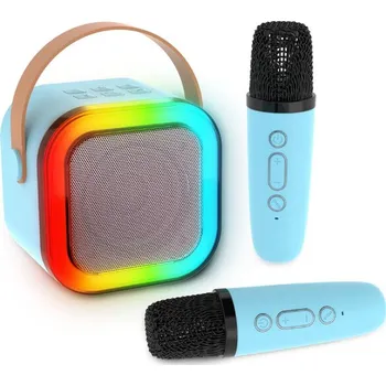 Karaoke Karaoke set se dvěma mikrofony - modrý