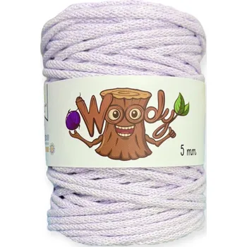 Příze Woody 5 mm – Mléčná borůvka (100m)
