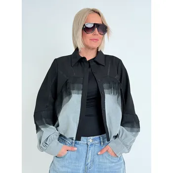 Dámská casual bunda Voga Móda Kombinovaná bunda DIAN Černá, UNI S-XL