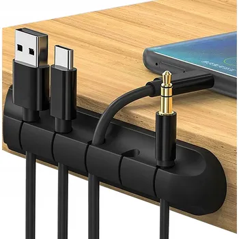 kabelová chránička SAMOLEPICÍ ORGANIZÉR DRŽÁK NA KABELY A VODIČE S 5 OTVORY, ZÁVĚS, KLIP