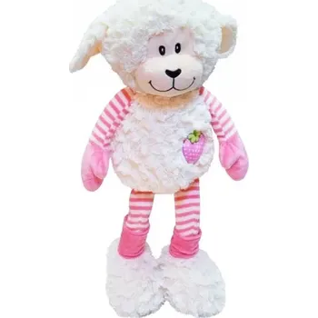 plyšák Plyšová nohatá ovečka s výšivkou 53 cm