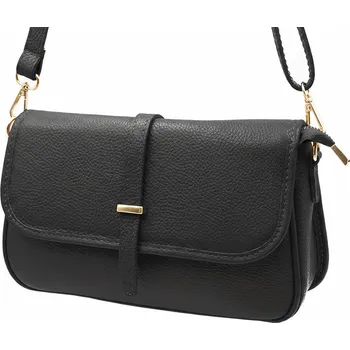 Kabelka Dámská kožená kabelka černá - menší crossbody ITA3759