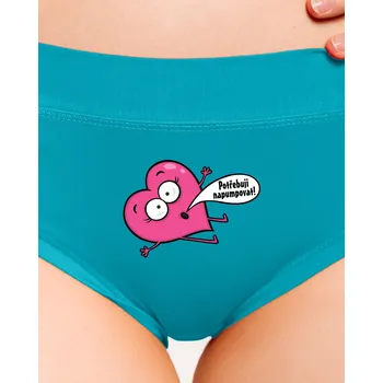 Souprava dámského spodního prádla Bastard Potřebuji napumpovat dámské kalhotky Turquoise