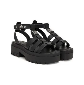 Dámské sandále Tommy Jeans Sandály Tjw Fisherman Leather Max Sandal EN0EN02943 Černá 42