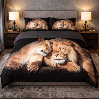 Povlečení 2-dílné ložní povlečení - Lvice a lev