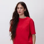 Reserved - Tričko s výšivkou srdcí - červená - 052HT-33X - 052HT-33X-M