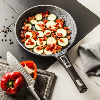 Pánev Nepřilnavá žulová pánev KONIGHOFFER ROCHE ŠEDÁ 28 cm