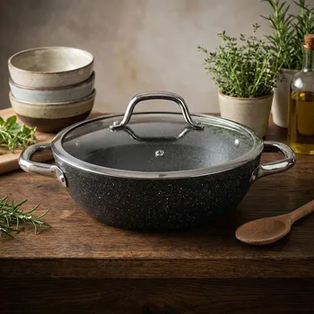 Pánev TESCOMA President Stone 24 cm černá