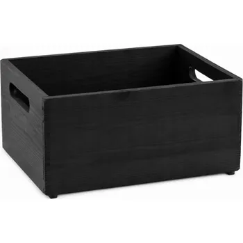 Obraz Dřevěná bedýnka 30x20x13,5 cm Černá