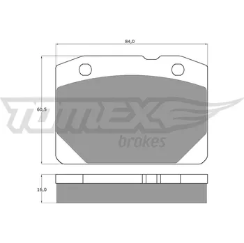 Brzdová destička Sada brzdových destiček, kotoučová brzda TOMEX Brakes TX 10-31