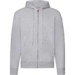 Grey Zippered Hoodie Classic Fruit of the Loom