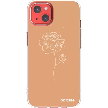 Pouzdro na mobilní telefon Picasee silikonový průhledný obal pro Apple iPhone 13 - Peonies