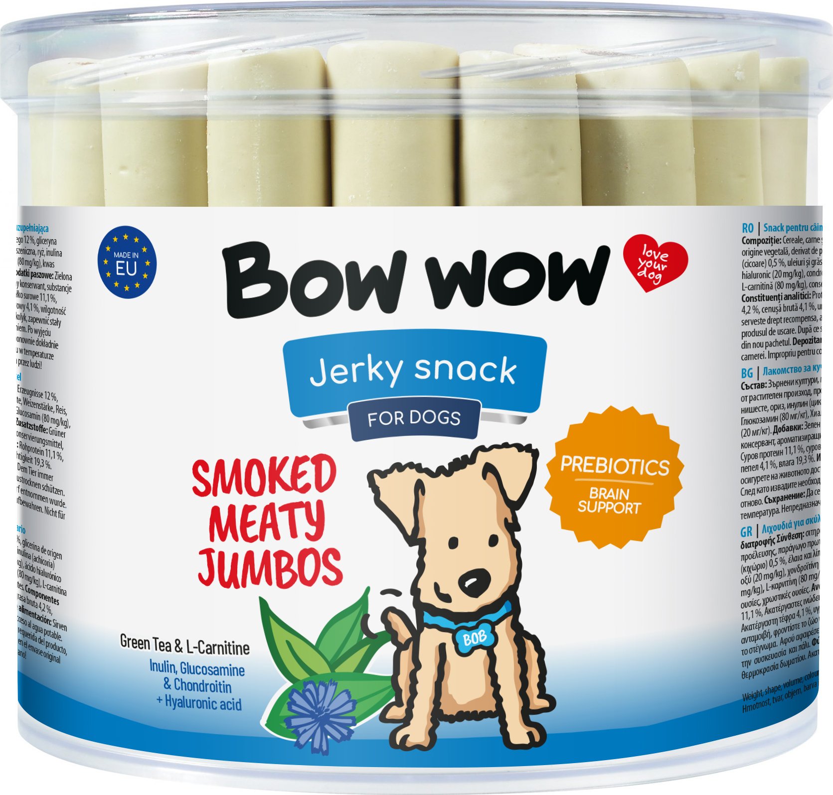 Bow wow Morkové Trubičky Uzené maso 35ks
