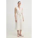 Šaty s příměsí lnu Calvin Klein