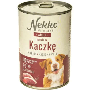 Krmivo pro psa Nekko Adult vlhké krmivo pro psy s kachnou, malinami a chia semínka 400g