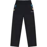 Dětské softshellové kalhoty nezateplené černé vesmír Wolf B2582