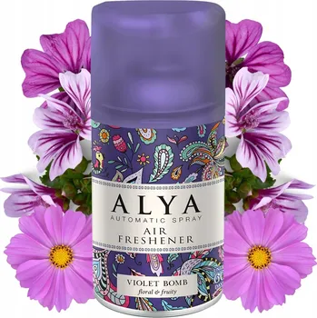 Osvěžovač vzduchu Alya Violet Bomb osvěžovač vzduchu ve spreji, vhodný i do automatických dávkovačů, 60 dní, 250 ml