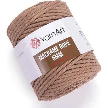 Galanterie Yarn Art Macrame Rope 5 mm 788 hnědá