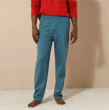 Dámské pyžamo Jednobarevné pyžamové kalhoty modrošedá 36/38