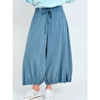 Dámské kalhoty TOSCANA Šedo-modré kalhoty ROOB Šedo-modrá, UNI S-XL