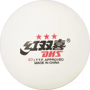 Pingpongový míček DHS Double Happines *** - 10 ks bílé cell free