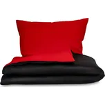 Kvalitex Saténové povlečení LUXURY COLLECTION červené/černé Rozměr povlečení: 1+2, 240x220, 70x90cm