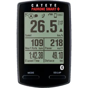 Tachometr CATEYE Cyklopočítač CAT Padrone Smart+ SC100B W/SPDCDCHR černá