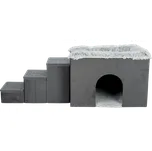 Interiérová bouda Trixie Harvey se schůdky šedá 119×47×50cm