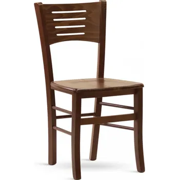 Jídelní židle Jídelní dřevěná židle VERONA — masiv, více barev, nosnost 155 kg Tmavě hnědá