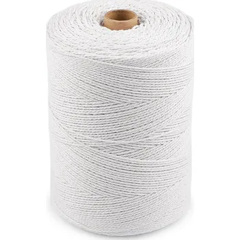 Příze Bavlněná příze macrame Ø1,5-2 mm rozčesávací